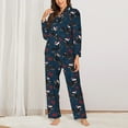 thumbnail image 3 of Wukai Christmas Dachshund Print Women's Pajama Set - Soft Long Sleeve Sleepwear for Comfort and Style-X-Large, 3 of 9