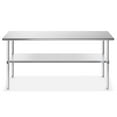 thumbnail image 2 of GRIDMANN 72 x 30 Inch Stainless Steel Table w/ Undershelf, NSF Commercial Kitchen Work & Prep Table, 2 of 7