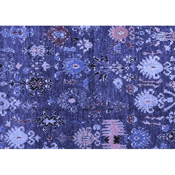 Ahgly Company Indoor Rectangle Abstract Blue Modern Area Rugs, 3' x 5'
