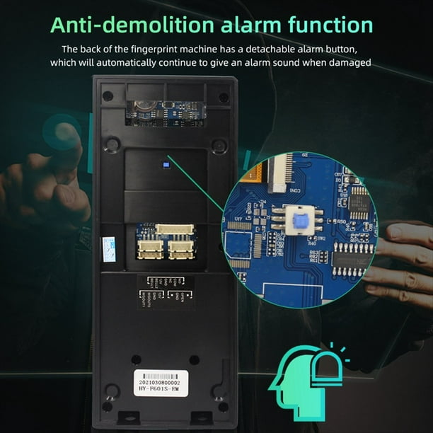 Máquina de Control de Asistencia con Huella Dactilar RFID 125KHZ para de Control de Acceso A Puerta Inteligente Kit Teclado Independiente 1000 Usuarios