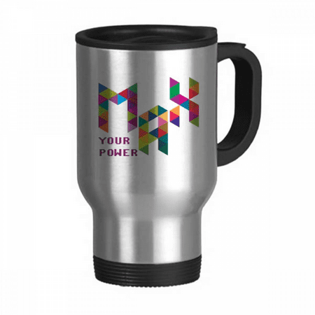 

Strength Hope Art Deco Fashion Travel Mug Flip Lid Stainless Steel Cup Car Tumbler Thermos