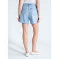 thumbnail image 3 of Free Assembly Women's Denim Shorts with Twill Tie, 6" Inseam, Sizes 0-18, 3 of 5