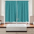 thumbnail image 2 of Ambesonne Brick Kitchen Curtains, Monotone Street Wall Scene, 55"x45", Dark Teal Dark Seafoam, 2 of 3