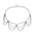 thumbnail image 1 of Qarigey Cadena de cintura exquisito adorno de múltiples capas para el vientre adornos de cinturón en forma de onda joyería de estilo Simple para Ropa, zapatos y accesorios Miscelánea plata Qarigey AP009789-02, 1 of 6