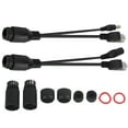 thumbnail image 1 of Cable adaptador Nikou POE pasivo de 12 V con alimentación a través de Ethernet divisor inyector resistente al agua Negro, 1 of 15