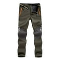thumbnail image 1 of TISHITA Men's Thickened Autumn And Winter Waterproof Pants Zipper Design Green XXL, 1 of 6