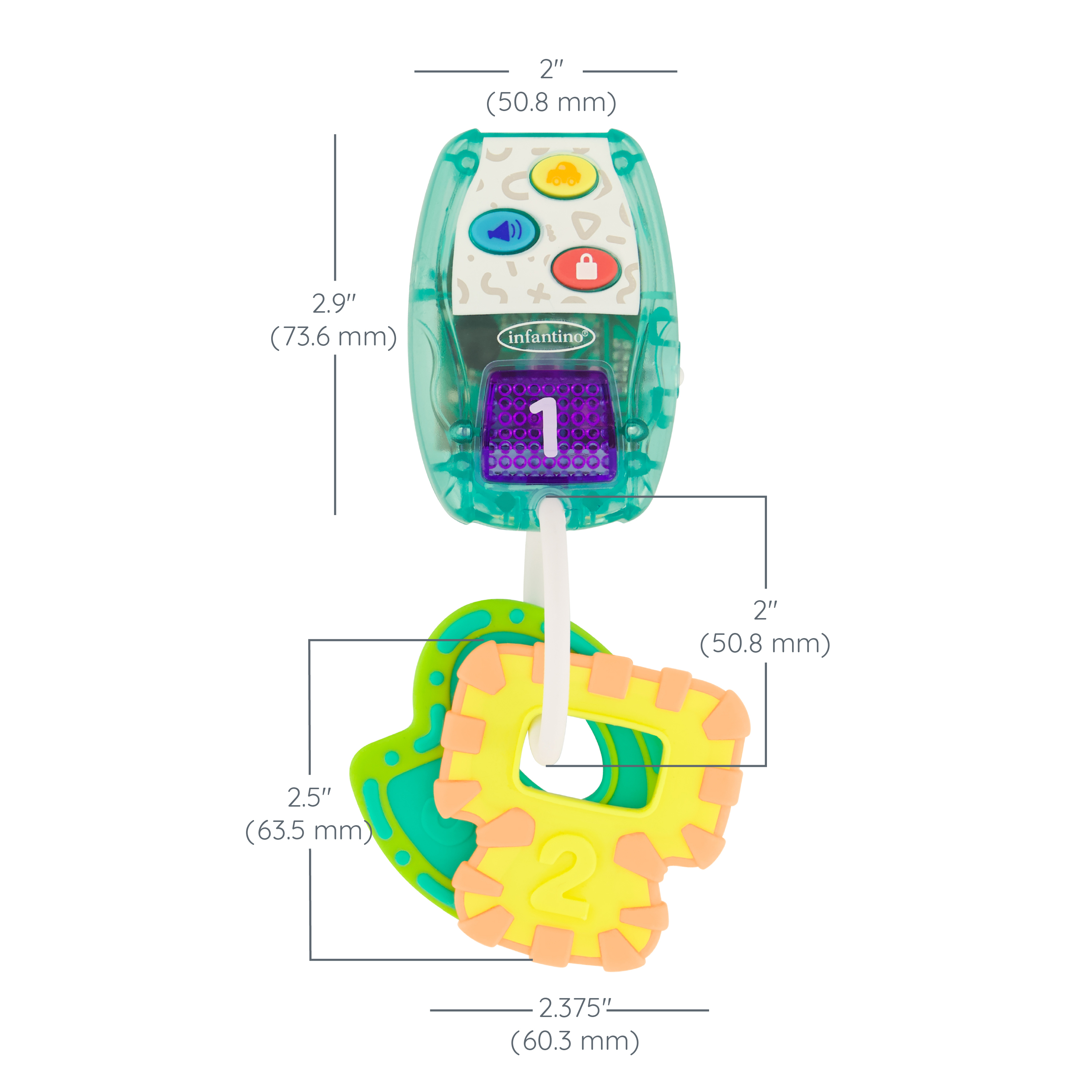 Infantino Music & Light Busy Keys Baby Teether photo 6