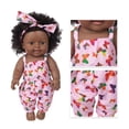 thumbnail image 5 of Xqxayjr under $5 BlackBabyDoll, BlackBabyDoll with Lace Skirt, 12 Inch Vinyl RebornBabyToy, African American Curly Hair Doll forGirls, BeautifulBabyDoll, 5 of 6
