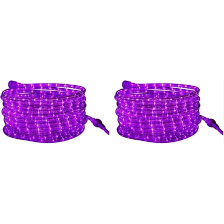 

Tupkee LED Rope Light Purple - for Indoor and Outdoor use 24 Feet 7.3 m - 10MM Diameter - 144 LED Long Life Bulbs Decorative Rope Tube Lights - Pack of 2