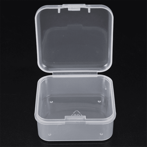 60 Pieces Mini Plastic Clear Storage Box for Collecting Small Items, Beads,  Jewelry, Business Cards 