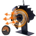 thumbnail image 3 of Fireplace Fan Stove Fan Silent 6 Blade Mini Stove Fan Heat Powered Wood Burner Fan Rust-Proof Wood Stove Fan Wood Stove Accessories Circulate Warm for Fireplace Wood Burning, 3 of 11