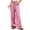 Red, variant on Women's Gingham Plaid Wide Leg Cropped Palazzo Pants Elastic High Waist Ruffle Hem Cotton Trousers with Side Pockets Flowy Bottoms for Summer Beach Lounge Vacation Outfits A7 Black Black
