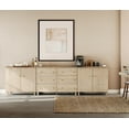 thumbnail image 2 of WAMPAT Sideboards Buffet Cabinet, 3-in-1 Wood Wide Credenza Storage Cabinet with 4 Doors and 6 Drawers, Modern Kitchen Coffee Bar Table with Storage for Living Room Dining Room, Natural Oak, 2 of 8