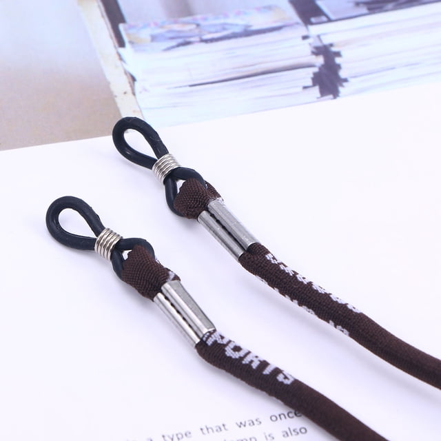 STRANDCHIC 4Pcs Adjustable Brown Eyeglass Strap Strong Anti Lost Belt Movement Glasses Rope