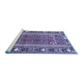 thumbnail image 2 of Ahgly Company Machine Washable Indoor Square Persian Blue Traditional Area Rugs, 5' Square, 2 of 4
