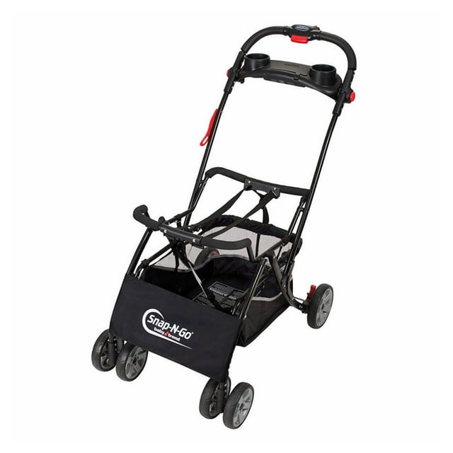 Baby Trend Snap-N-Go FX Porte-Bébé Universel pour Siège d'Auto pour Nourrisson – Cadre de Voyage Léger avec Pliage à une Main, Plateau pour Parent et Grand Rangement