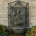 thumbnail image 4 of Sunnydaze French Lily Polystone Outdoor Solar Wall Fountain, Florentine, 4 of 10