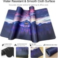 thumbnail image 5 of Large Gaming Mouse Pad, Extended XXL Desk Pad & Non-Slip Rubber Keyboard Mat Stitched Edges (90x40 purplesky), 5 of 6