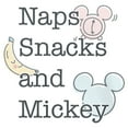 thumbnail image 2 of Girl's Mickey & Friends Naps Snacks Mickey  Graphic Tee White X Large, 2 of 4