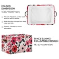 thumbnail image 2 of Yayeee Canvas Storage Basket with Handles for Shelves Fabric Bins Closet Organizer, Pink and Red Flowers, 2 of 8