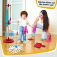 SUPER JOY Wooden Cleaning Toys Set, 7 Pcs Children Detachable Cleaning