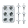 thumbnail image 1 of CJiaWei Popsicle Set 6 Cube Ice In One Tray With Sticks Easy Release Popsicle Makers Homemade Ice (Blue), 1 of 6