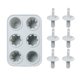 thumbnail image 1 of Juego De 6 Cubitos De Hielo En Una Bandeja Con Palitos, Fáciles De Sacar, Para Hacer Helados Caseros (Azul), 1 of 8