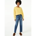 thumbnail image 2 of Scoop Women's Waffle Knit Slouch Top with Long Sleeves, 2 of 6