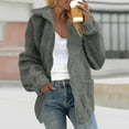 thumbnail image 3 of Gytharion Sherpa Fleece Jacket for Women Winter Long Sleeve Fuzzy Warm Outerwear Soft Cozy Zipper Lapel Coat Solid Loose Plush Jacket with Pockets, 3 of 6