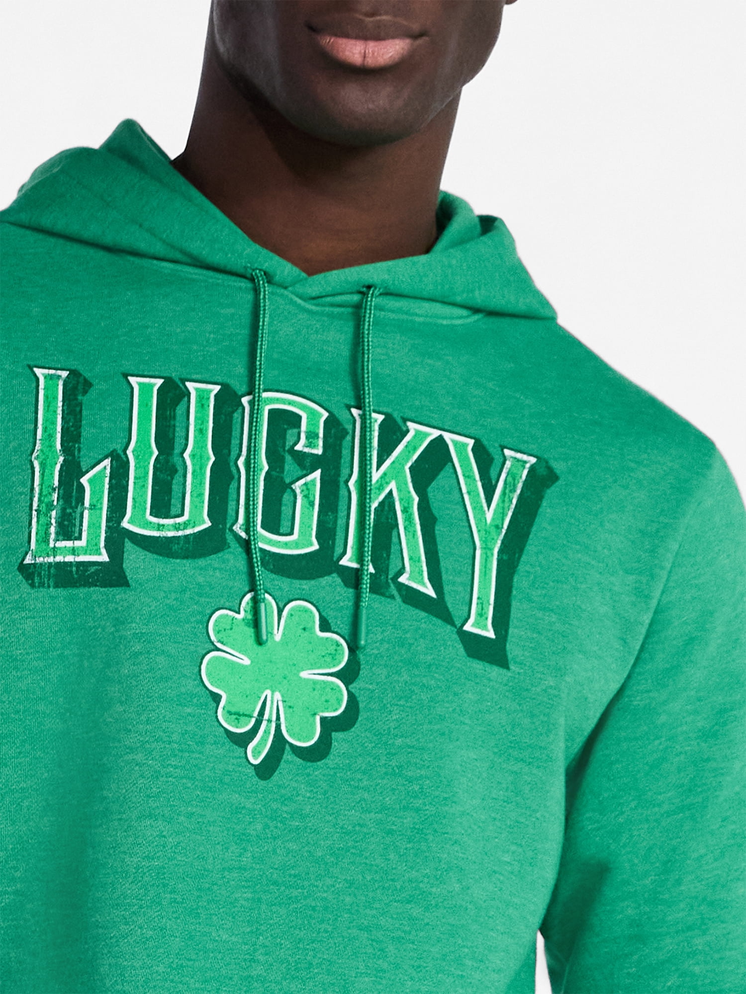 Saint Patrick's Day Men's Dublin Lucky Graphic Fleece Hoodie from Way to Celebrate, Sizes S-3XL