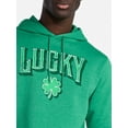 thumbnail image 4 of Saint Patrick's Day Men's Dublin Lucky Graphic Fleece Hoodie from Way to Celebrate, Sizes S-3XL, 4 of 5