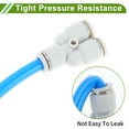 thumbnail image 6 of Unique Bargains Push to Connect Air Fittings 1/4" Y Type Air Line Quick Connector Plastic 10 Pcs White Silver Tone, 6 of 7