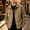 Khaki, variant on Nylon Jacket for Men Snap Button Vintage Long Sleeve Lightweight Waterproof Shacket, Relaxed Fit Western Jacket with Flap Pockets, Casual Spring Fall Outwear