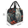 thumbnail image 2 of Picia Moon Flower White Owl Printed Lunch box Lunch bag for Men Women Large Capacity Lunchbox Reusable Lunch Bags Insulated Lunch Bag Lunch Box Cooler, 2 of 6