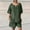Army Green, variant on CheerKidz Womens Solid V Neck Button Down 3/4 Sleeve Top with Shorts Set Casual Comfortable Two Piece Outfit for Summer and Vacation