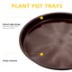 thumbnail image 2 of KAKOWELY 5Ud Plastic Plant Pot Plates Coffee Color Reusable Tray for Home Indoor Decorating, 2 of 5