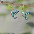 thumbnail image 2 of Vibrant Hummingbird Necklace and Earrings Handmade Jewelry Set Trendy Women's Accessories Gift for Mother Daughter, 2 of 8