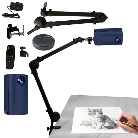 Art Projector for Tracing and Drawing with Wireless Phone Connection – Mini Digital Sketch Projector for Canvas, Wall, Cake Decorating, Adjustable 7–98 Inch Projection for Artists