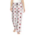 thumbnail image 1 of Fotbe cute cat hearts Pantalones de Pijama para Mujer, Pantalones de Dormir, Pantalones Pj con Cordón y Bolsillos-Medium, 1 of 6