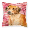 thumbnail image 1 of Carolines Treasures BB9763PW1818 Coussin Décoratif en Tissu Rhodié Ridgeback Love, 1 of 2