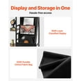 thumbnail image 3 of VEVOR 3 Tiers Record Player with LED Light & USB Ports Metal Vinyl Shelf Black, 3 of 9