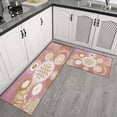 thumbnail image 3 of Kitchen Rugs and Mats Non Skid Washable Spring Flowers Leaf Kitchen Mat and Rug Set,Floor Cushion Absorbent Rug,Rubber Backed Area Rugs for Kitchen Laundry, 3 of 7