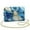 Blue Butterfly, variant on Pzuqiu Flower Print Women Leather Crossbody Bag Metal Chain Strap Versatile Small Leather Crossbody Bags for Women Craftsmanship Vintage Trendy for Daily Life