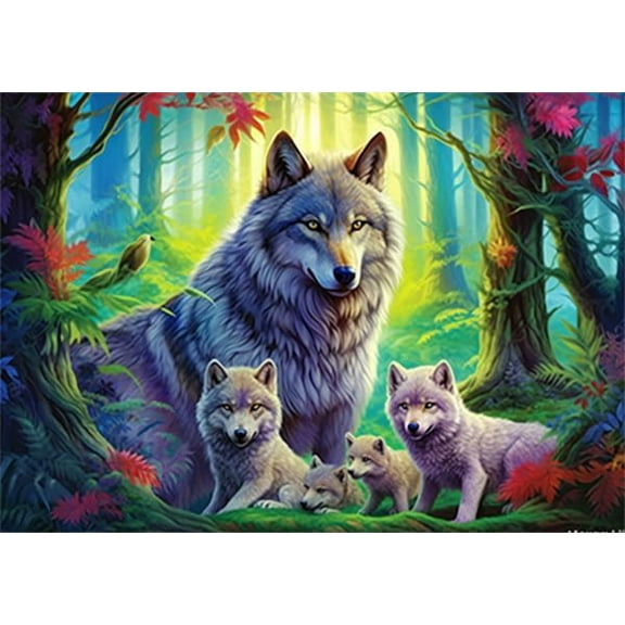 Jigsaw Puzzles 100 Pieces For Adults Wolf Pack Sun Rise Formation Wooden Educational Games For Family Friend Home Decoration Funny Wall Art Gift