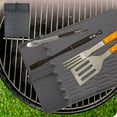 thumbnail image 3 of BBQ Grill Mat, Grill Pan Protective, Silicone Mat, Heat Resistant Non-Stick, for Outdoor Camping Grilling, Grill Side Rack Mat | Black KTFgvq, 3 of 8
