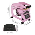 thumbnail image 3 of Fichiouy Hat Heat Press Machine for Caps with 2pcs Interchangeable Platens(5.59"x3.78", 4.92"x2.95"), Heat Transfer Printing Pink, 3 of 10