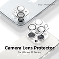 thumbnail image 2 of elago iPhone 15 Pro and iPhone 15 Pro Max Tempered Glass+ Camera Lens Protector (1Pc) - 9H Surface Hardness, Anti-Fingerprint, Shatter-Proof, Scratch Protection, 2 of 9