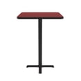 thumbnail image 2 of Bar Stool/Standing Height High Pressure Cafe and Breakroom Table - Red - 24"L x 24"W - Square, 2 of 5