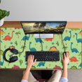 thumbnail image 4 of Long Mouse Pads for Desk,Green Dinosaurs Cacti Hearts Desk Mats on Top Of Desks, Desk Mouse Pad Extra Large with 3mm Non-Slip Base and Stitched Edge for Gaming,Office,Work,Home 47.3"x23.6", 4 of 6