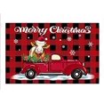 thumbnail image 1 of Alfombra de terciopelo de cristal antideslizante para pasillo de dormitorio con diseño de muñeco de nieve y Papá Noel, 1 of 6